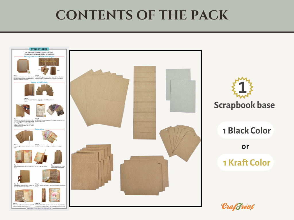 CrafTreat Accordion Hinge Book 1 - Kraft