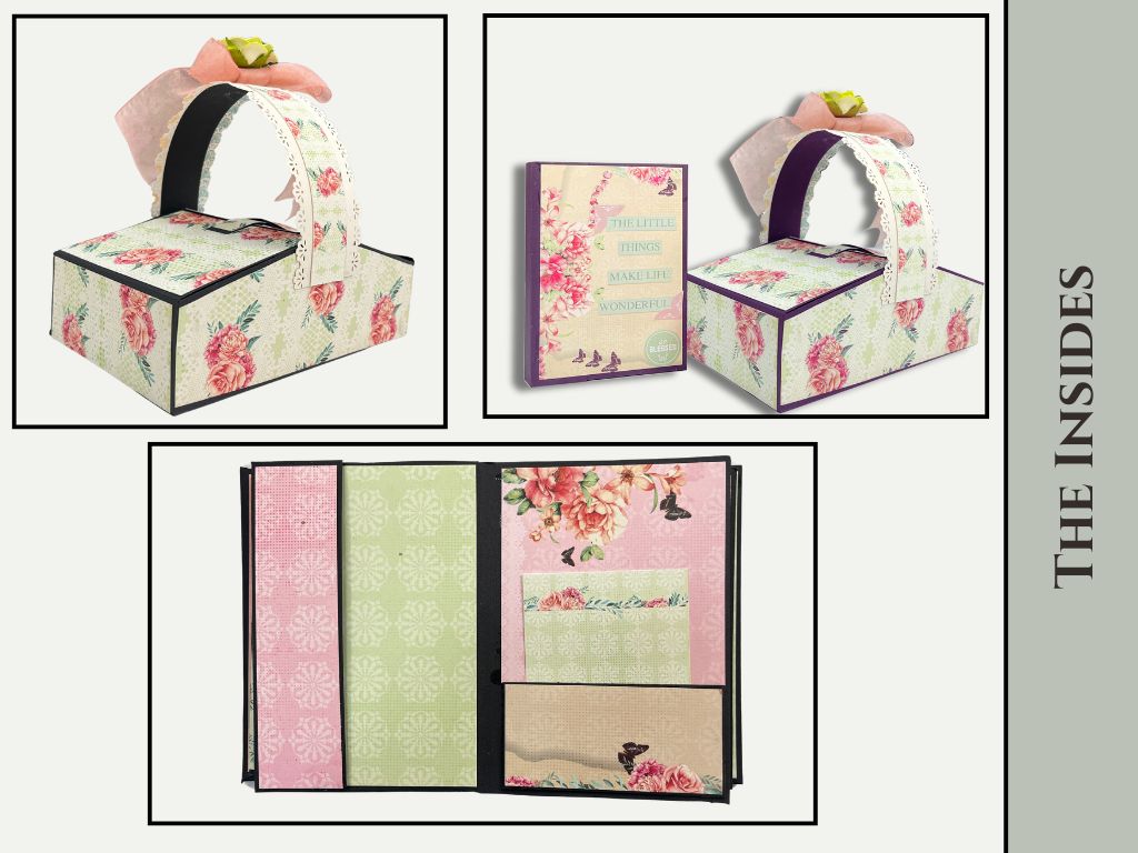CrafTreat Scrapbook Blank Precut Album Base - Picnic Basket Mini Album 1 Kraft