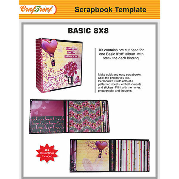 Basic 8x8 Scrapbook Templates Kraft