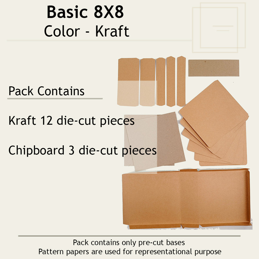 Basic 8x8 Scrapbook Templates Kraft