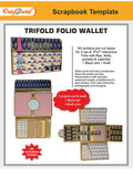 CrafTreat TriFold Folio Wallet Scrapbook Templates2 set 1 Black 1 Kraft