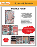 CrafTreat Double Folio Scrapbook Templates2 set 1 Black 1 Kraft