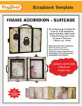 CrafTreat Frame Accordion Suitcase Scrapbook Templates2 set 1 Black 1 Kraft