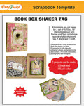 CrafTreat Book Box Shaker Tag Scrapbook Templates2 set 1 Black 1 Kraft