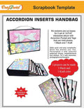 CrafTreat Accordion Inserts Handbag Scrapbook Templates2 set 1 Black 1 Kraft
