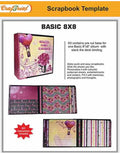CrafTreat Basic 8x8 Black Scrapbook Templates1 set Black
