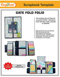 CrafTreat Gate Fold Folio Kraft Scrapbook Templates1 Set Kraft