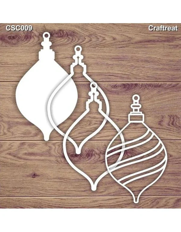 CrafTreat Bauble 3D Shaker Chipboard L2.5cm W2.5cm 3D Shaker