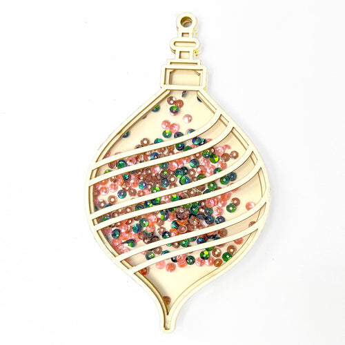 CrafTreat Bauble 3D Shaker Chipboard L2.5cm W2.5cm 3D Shaker