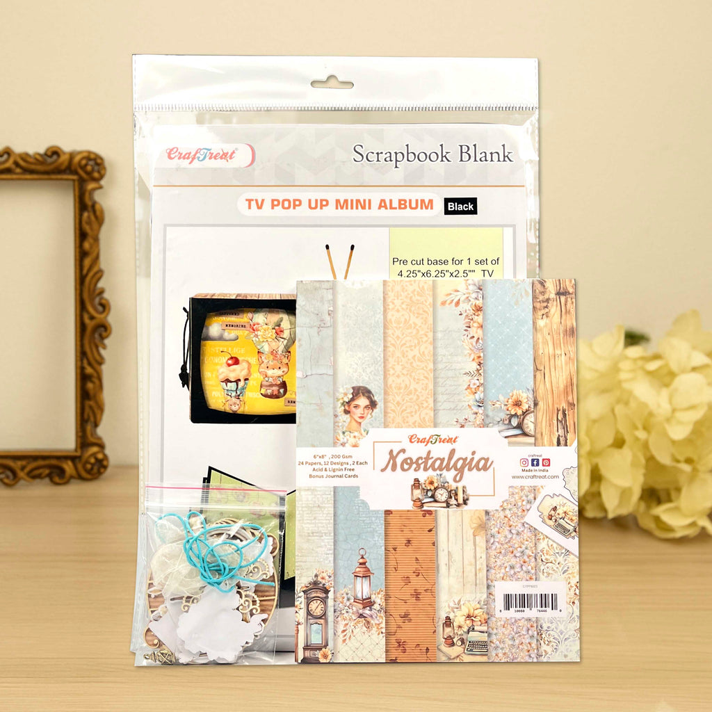 CrafTreat TV Pop up Mini Album ClassKit Black