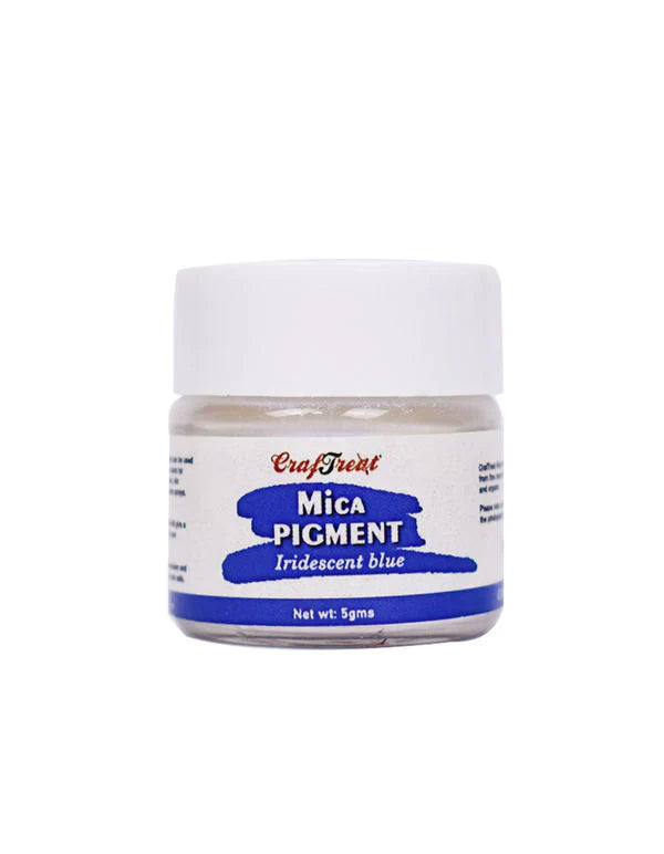 CrafTreat Iridescent Blue Mica Pigment Powder 5gms per pack