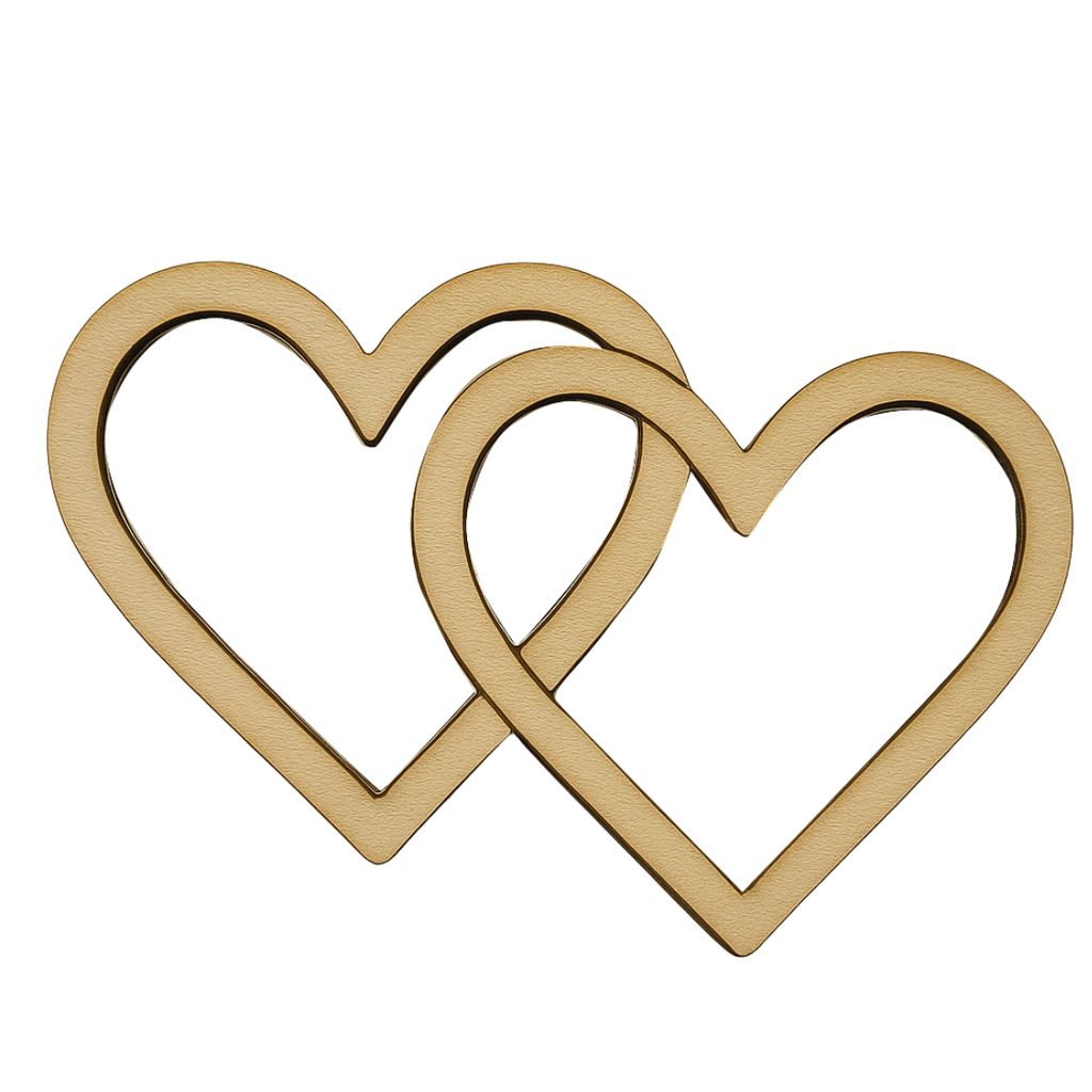 CrafTreat 3D Shaker Chipboards - Interlocked Hearts 