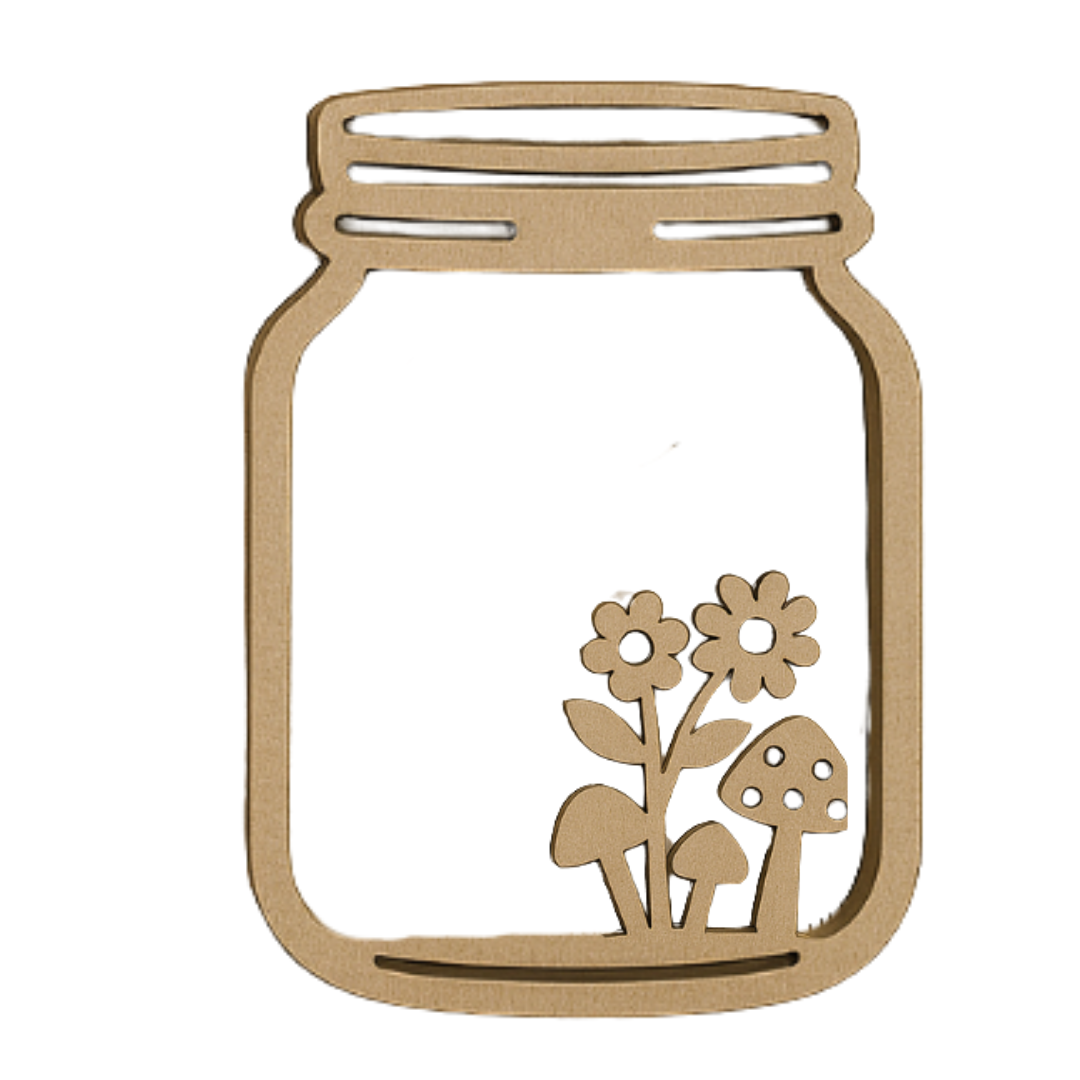 CrafTreat 3D Shaker Chipboards - Mason Jar