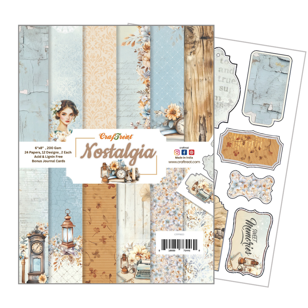 CrafTreat Paper Pack Nostalgia 6"x 8" Inches