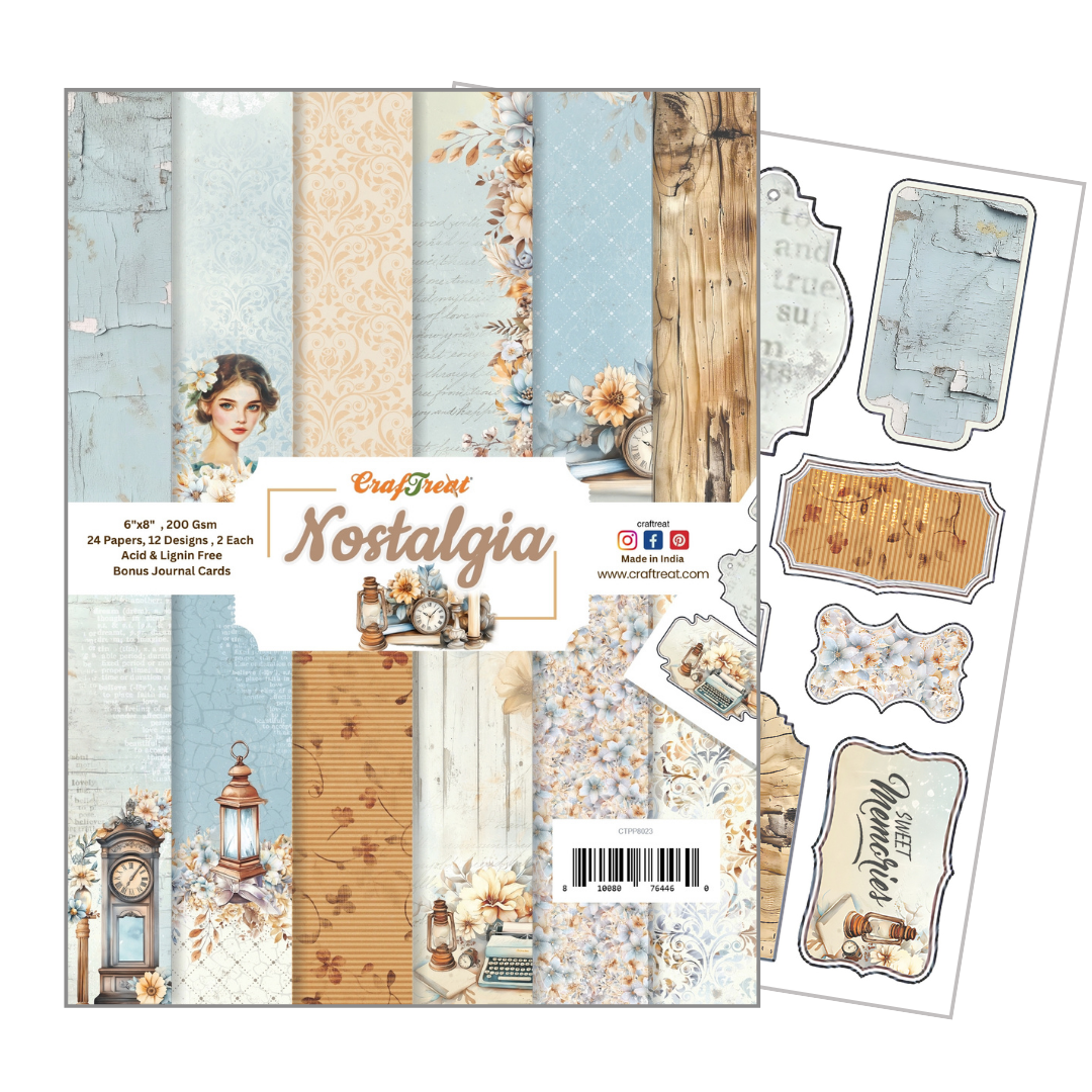 CrafTreat Paper Pack Nostalgia 6"x 8" Inches