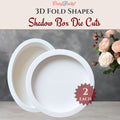 CrafTreat 3D Fold Shapes - Shadow Box White - Assorted Shapes 2 4pcs