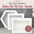 CrafTreat 3D Fold Shapes - Shadow Box White - Assorted Shapes 3pcs