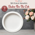 CrafTreat 3D Fold Shapes - Shadow Box White - Circle 3pcs