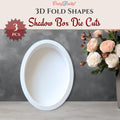 CrafTreat 3D Fold Shapes - Shadow Box White - Oval 3pcs