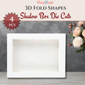CrafTreat 3D Fold Shapes - Shadow Box White - Rectangle 4pcs