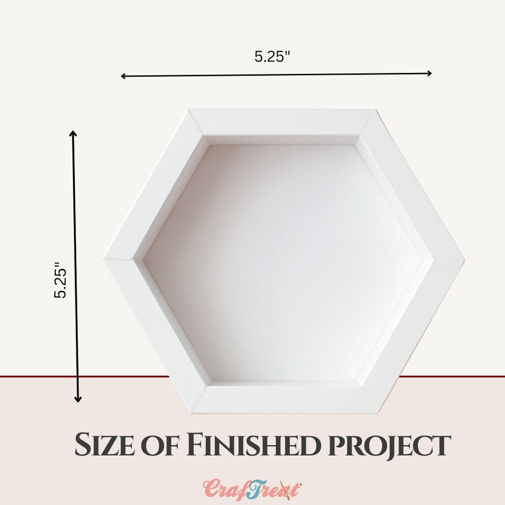 CrafTreat 3D Fold Shapes - Paper Frames White - Assorted Shapes 6pcs
