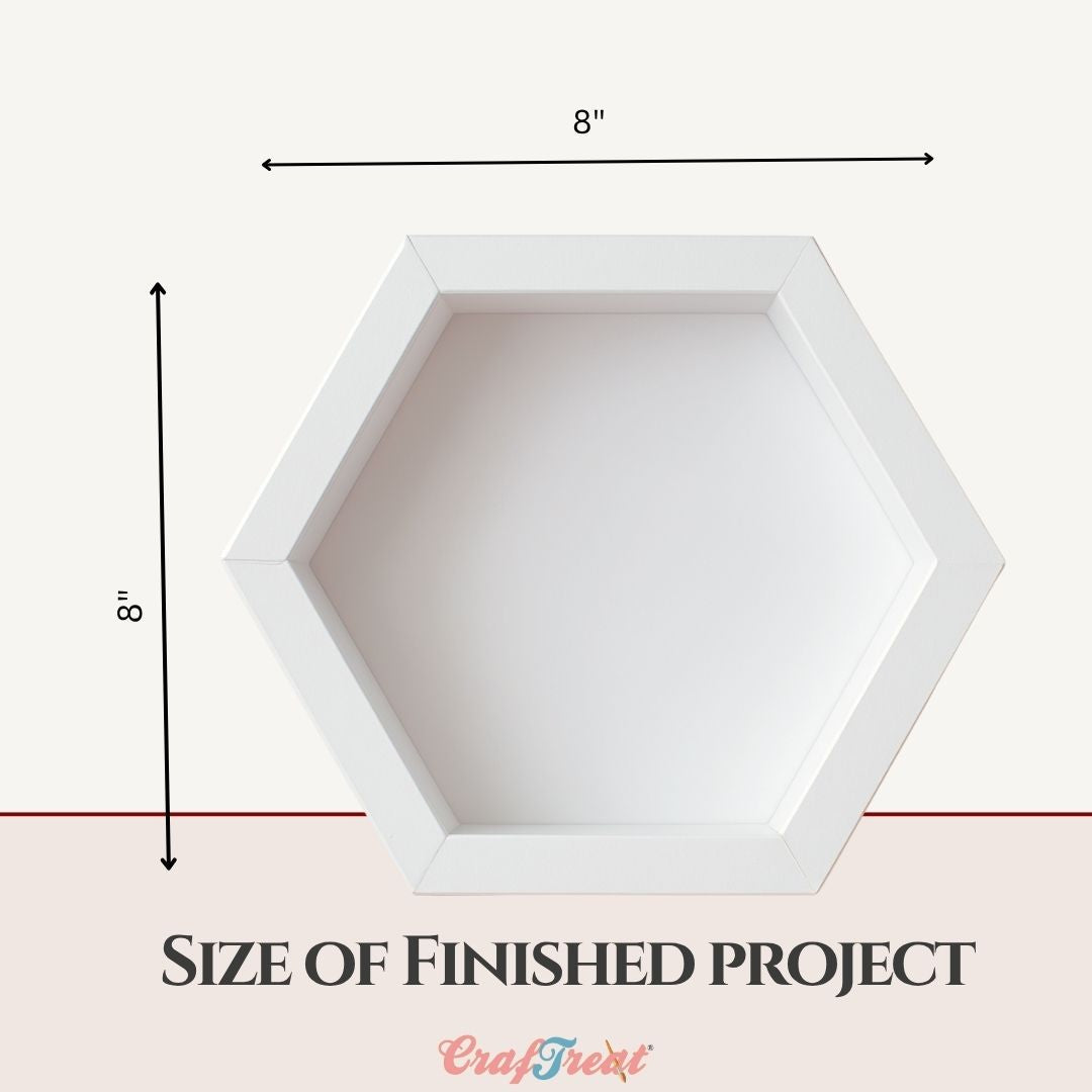 CrafTreat 3D Fold Shapes - Shadow Box White - Assorted Shapes 3pcs