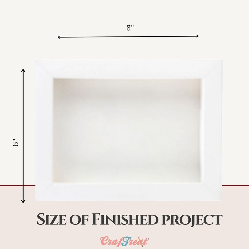 CrafTreat 3D Fold Shapes - Shadow Box White - Assorted Shapes 3pcs