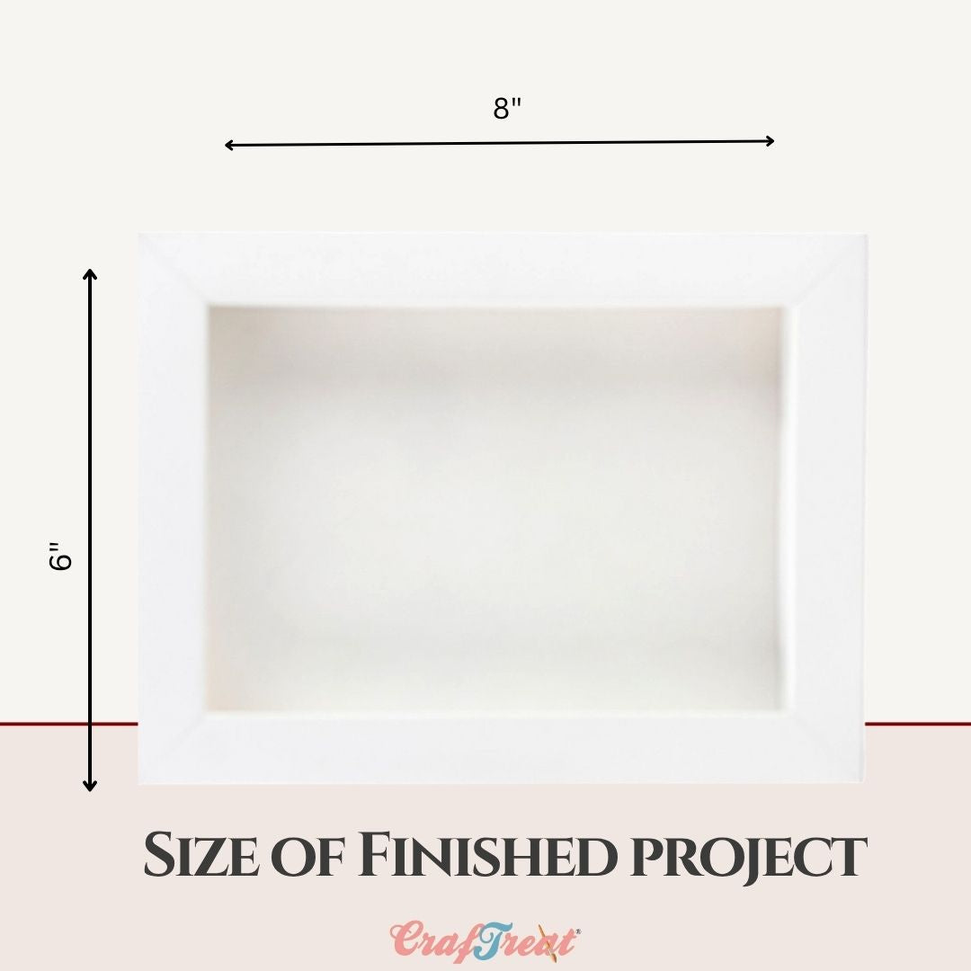 CrafTreat 3D Fold Shapes - Shadow Box White - Assorted Shapes 3pcs