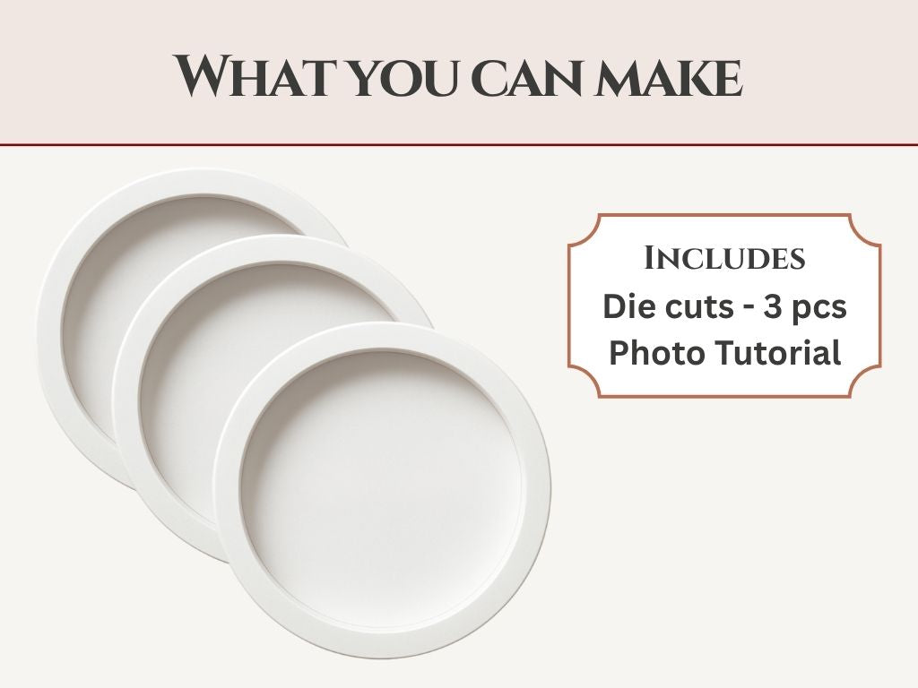 CrafTreat 3D Fold Shapes - Shadow Box White - Circle 3pcs