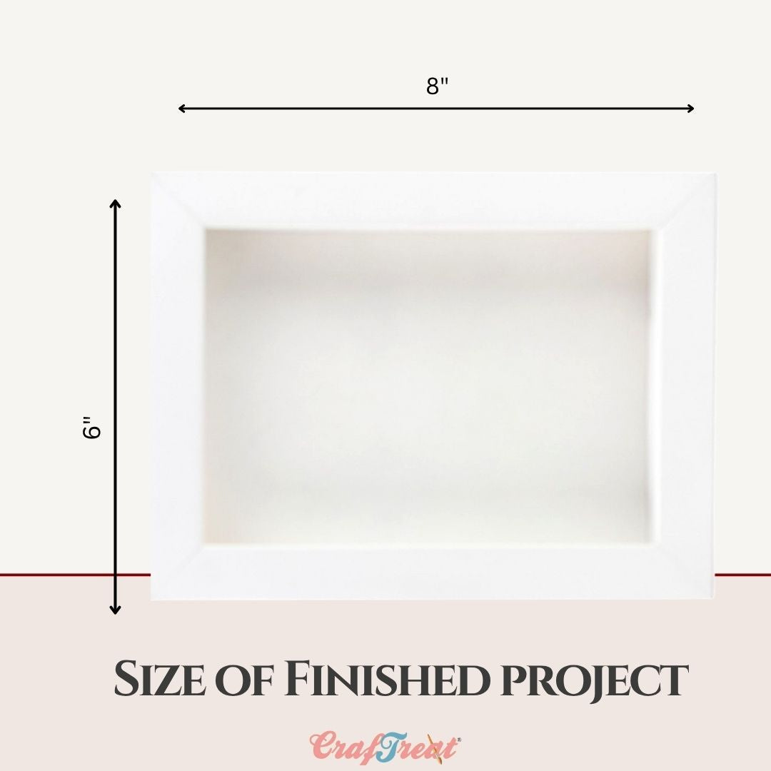 CrafTreat 3D Fold Shapes - Shadow Box White - Rectangle 4pcs