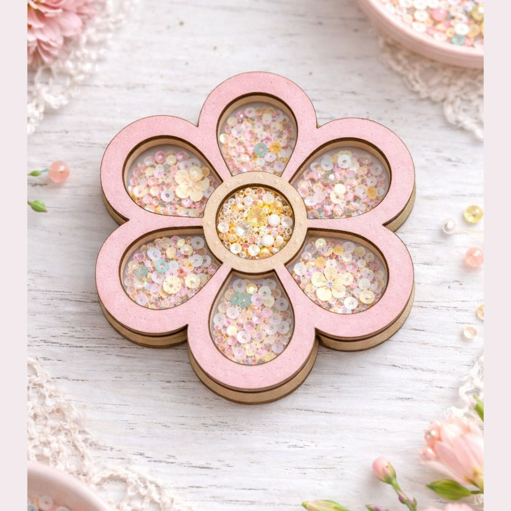CrafTreat 3D Shaker Chipboards - Flower