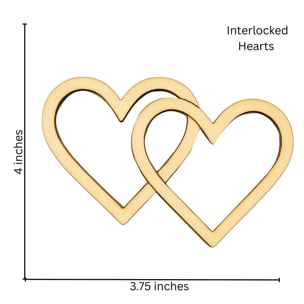 CrafTreat 3D Shaker Chipboards - Interlocked Hearts 