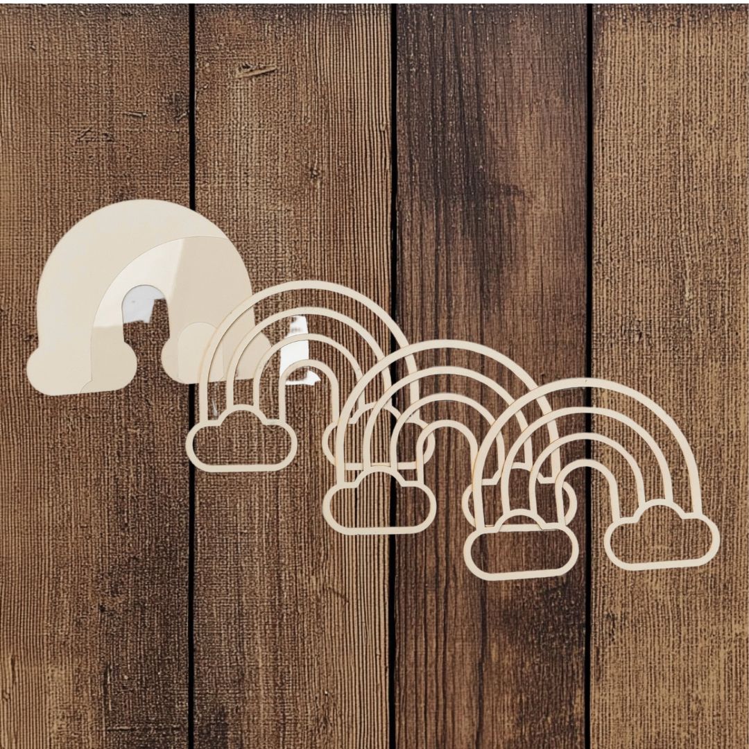 CrafTreat 3D Shaker Chipboards - Rainbow