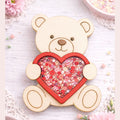 CrafTreat 3D Shaker Chipboards - Teddy With Heart