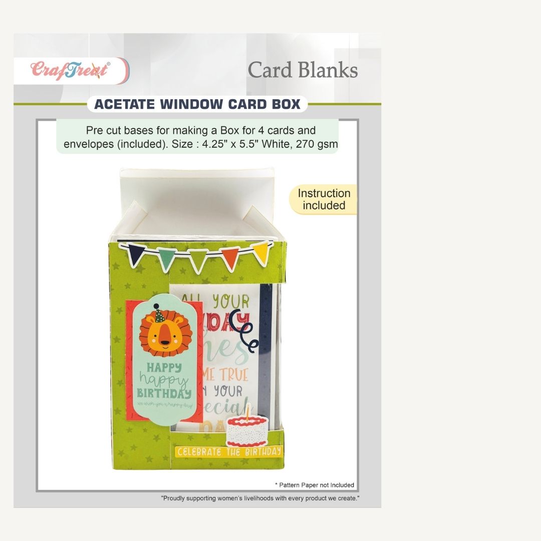 CrafTreat Card Blanks - Acetate window Card Box