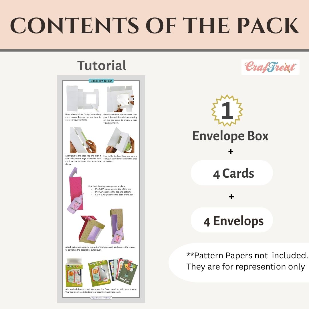 CrafTreat Card Blanks - Acetate window Card Box