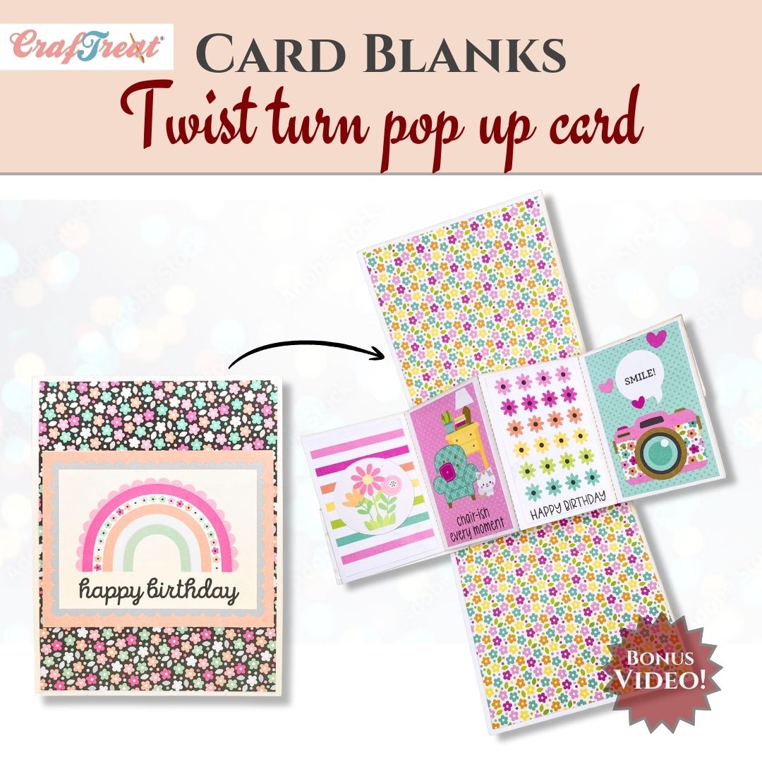 CrafTreat Card Blanks - Twist Turn Pop up Card
