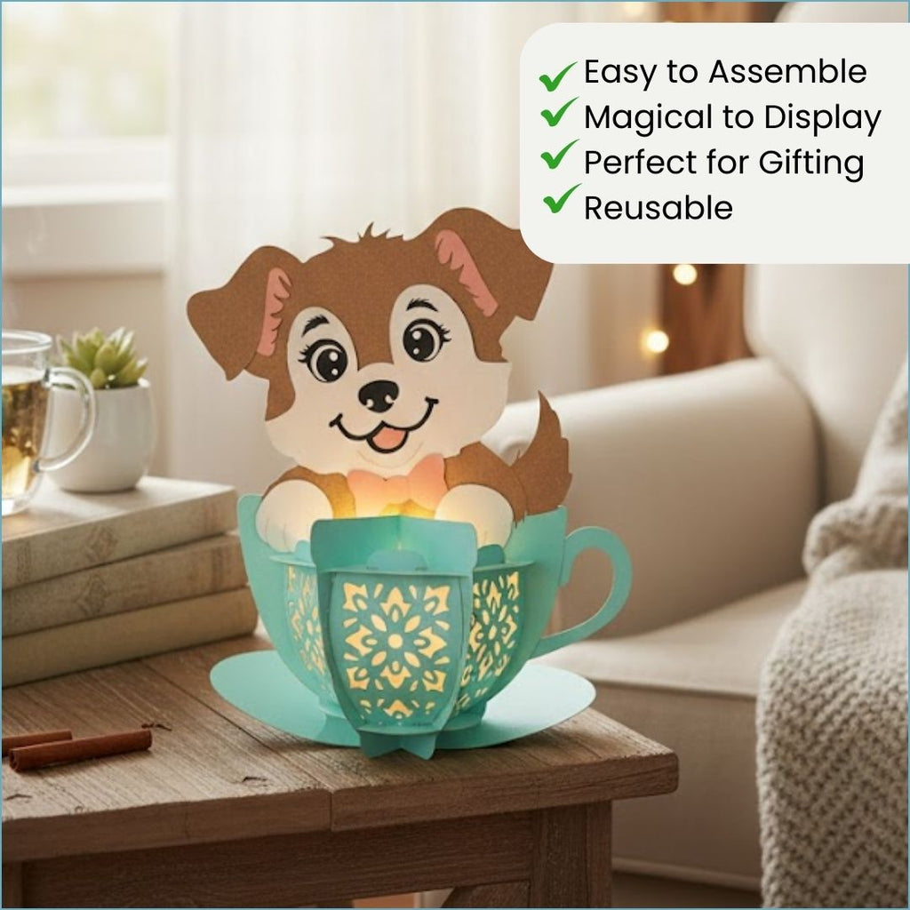 CrafTreat DIY Paper Lanterns - Pup in a Cup