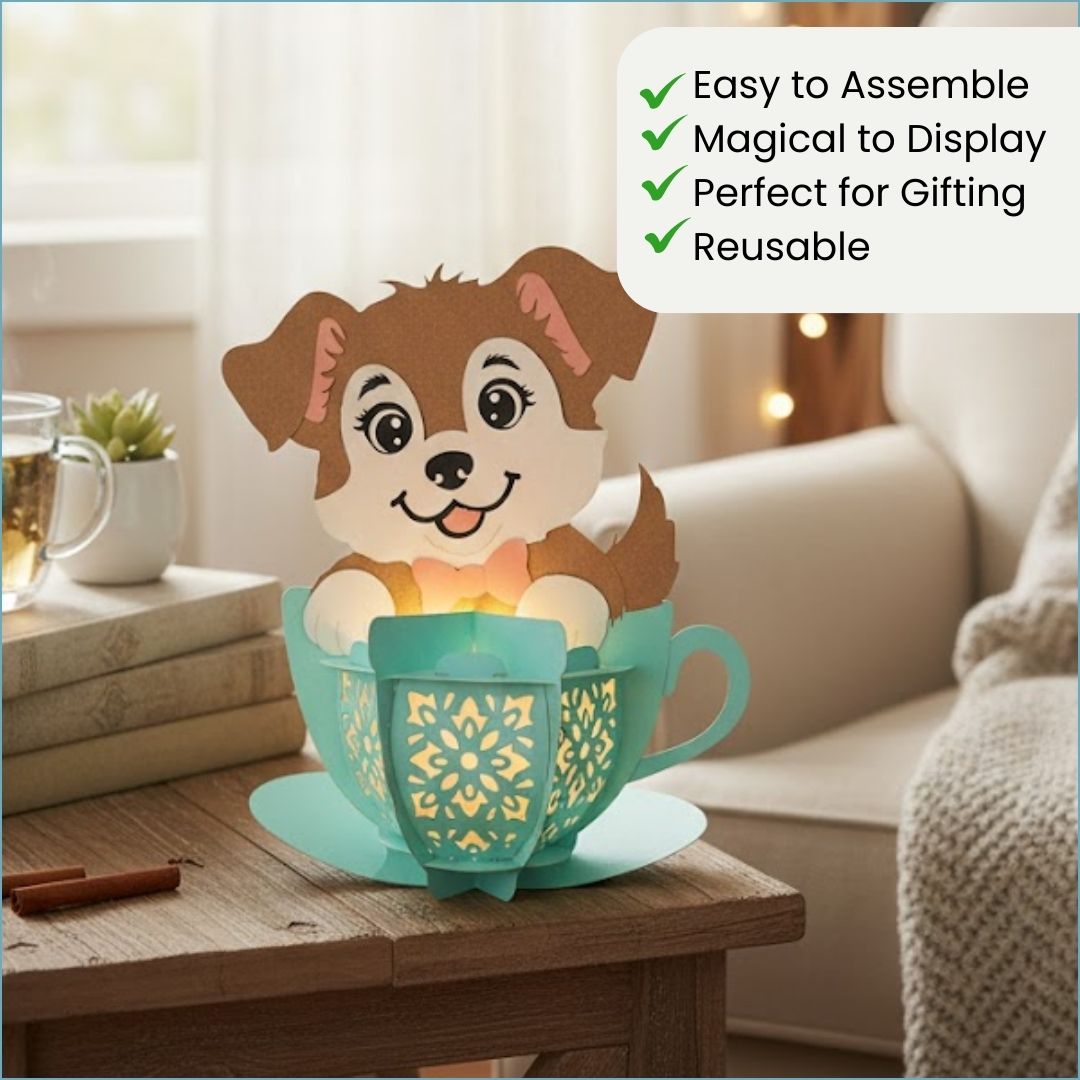CrafTreat DIY Paper Lanterns - Pup in a Cup
