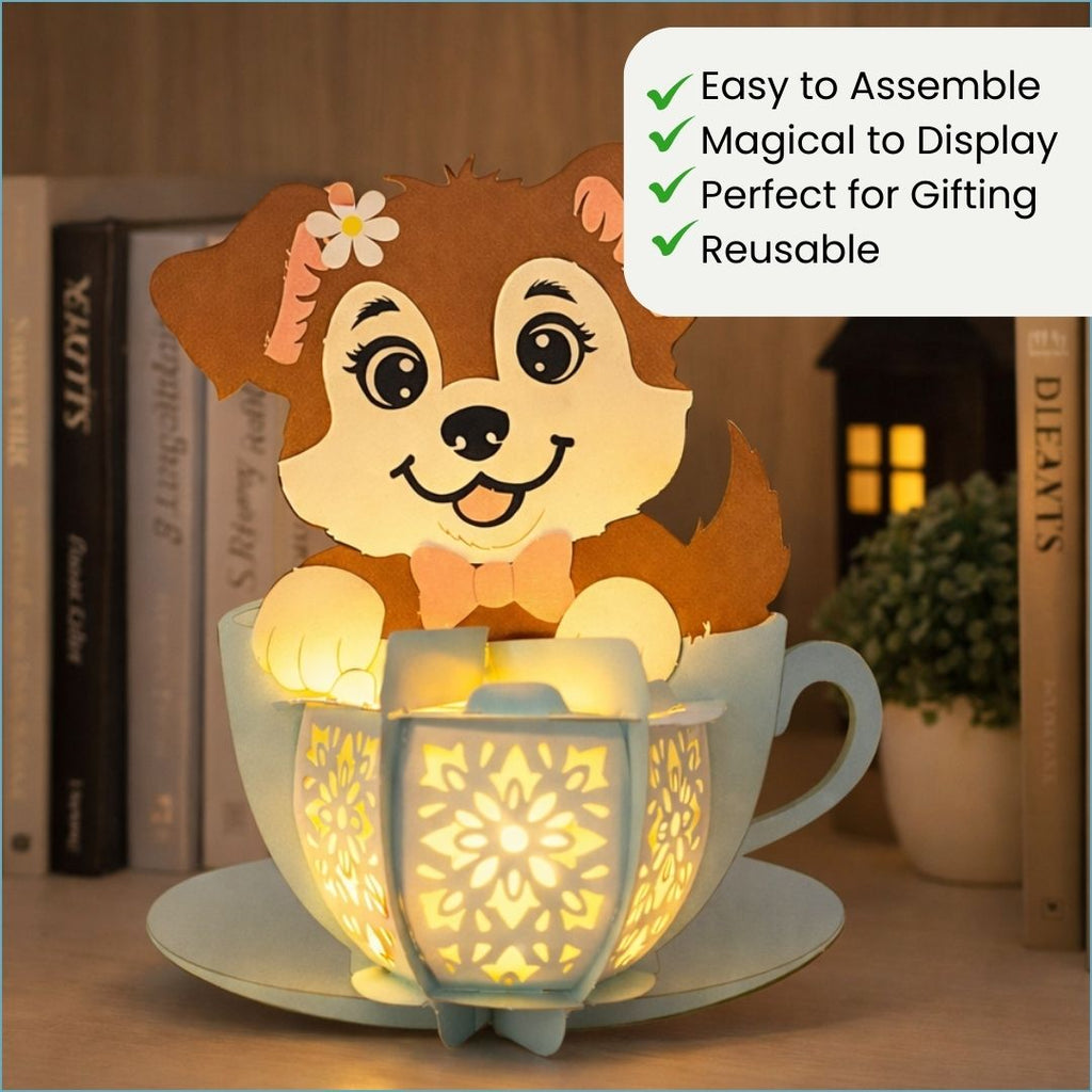 CrafTreat DIY Paper Lanterns - Pup in a Cup