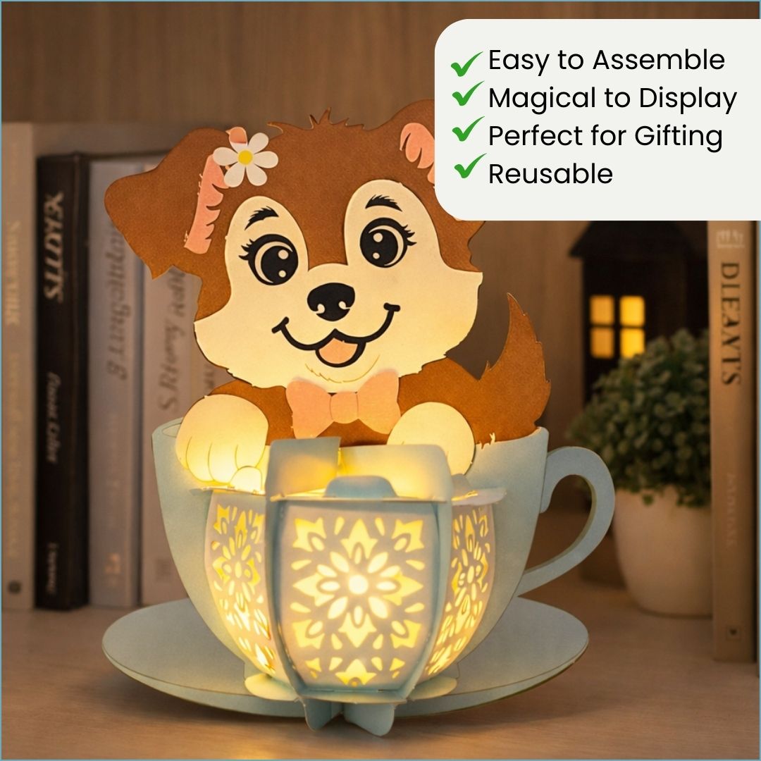 CrafTreat DIY Paper Lanterns - Pup in a Cup