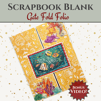 CrafTreat Scrapbook Blank Precut Album Base - GateFold Folio - Ivory
