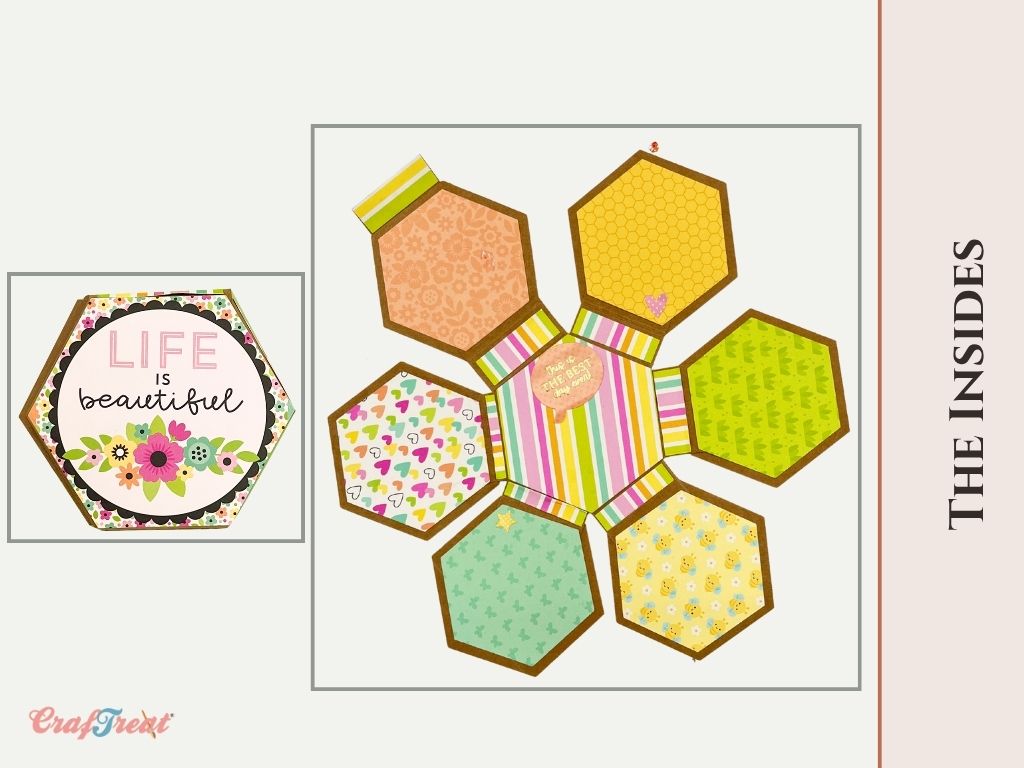 Craftreat Scrapbook Blank Quick Folio - Hexagon Fold out
