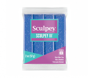 Sculpey III Polymer Clay 2oz - Blue Glitter