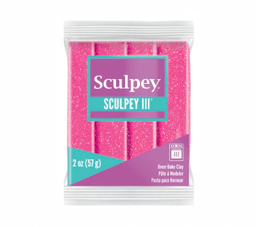 Sculpey III Polymer Clay 2oz - Pink Glitter