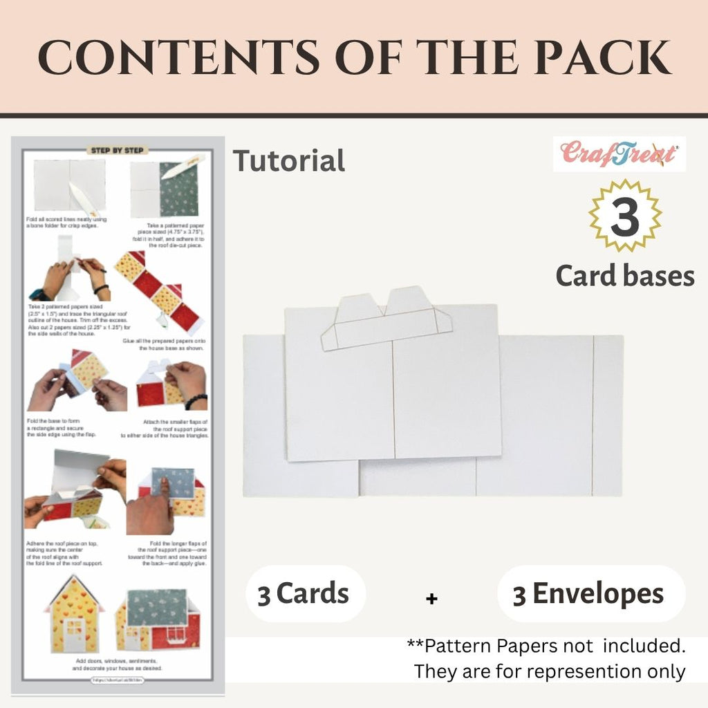 CrafTreat Card Blank - House Pop-up Card      