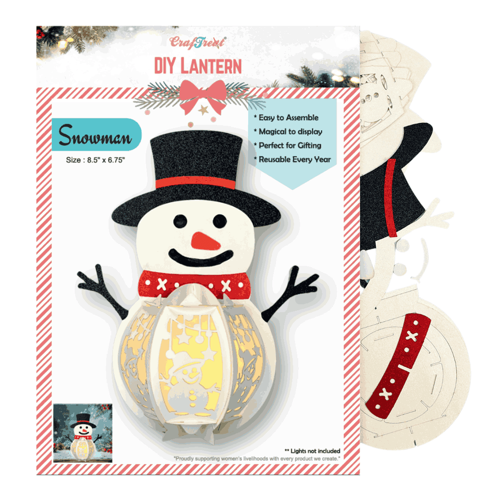Craftreat DIY Paper Lanterns - Snowman
