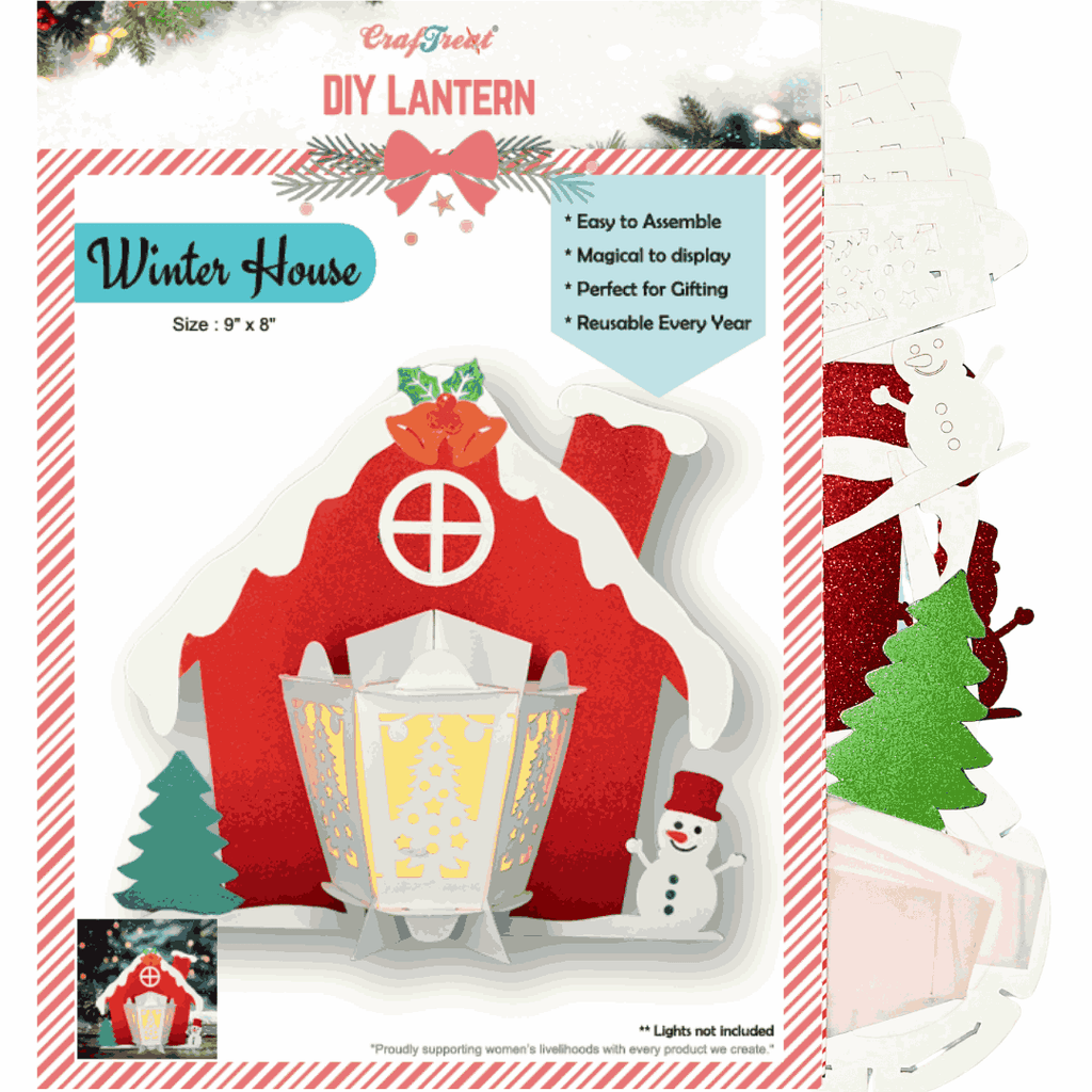 Craftreat DIY Paper Lanterns - Winter House