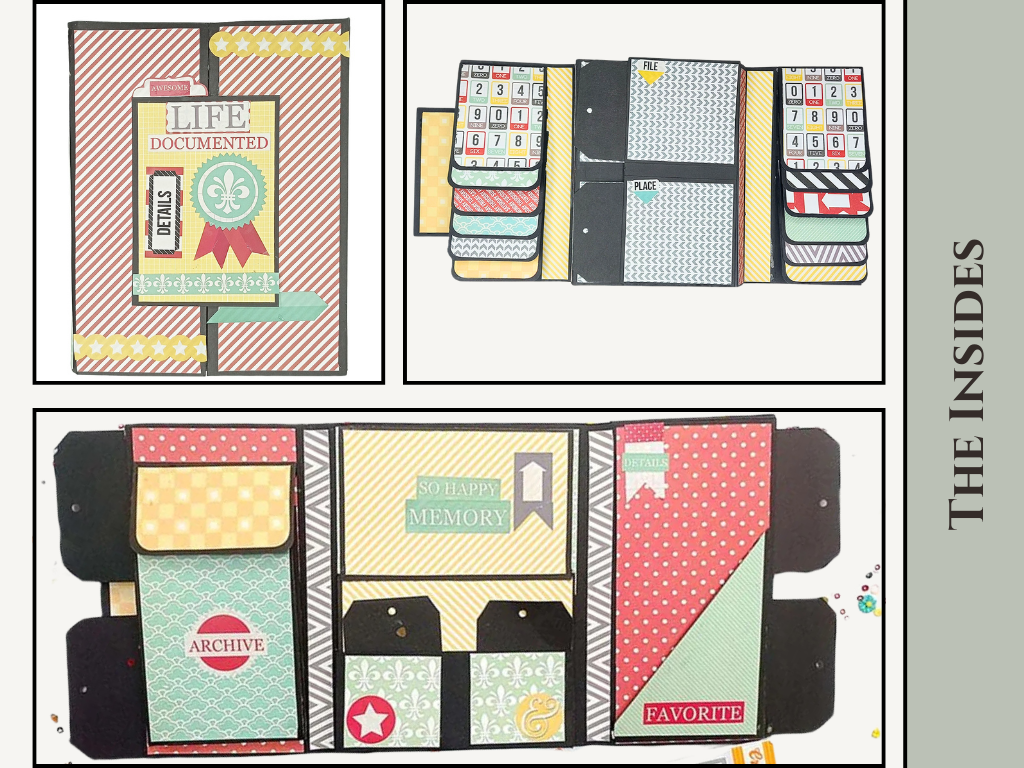 CrafTreat Scrapbook Blank Precut Album Base - GateFold Folio - Ivory