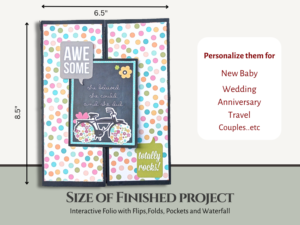 CrafTreat Scrapbook Blank Precut Album Base - GateFold Folio - White